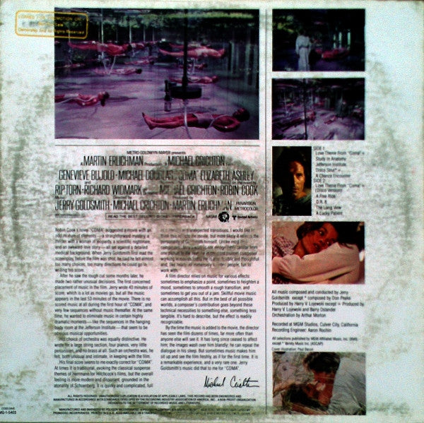 Jerry Goldsmith - Coma (Original Motion Picture Soundtrack) - LP