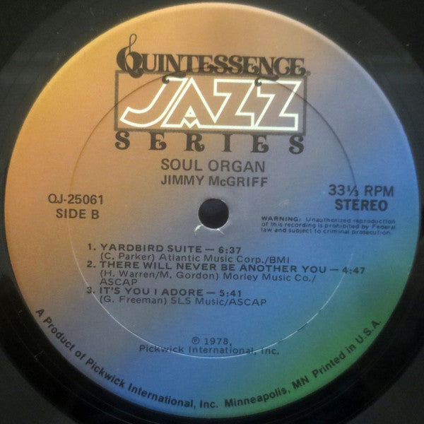 Jimmy McGriff - Soul Organ - LP