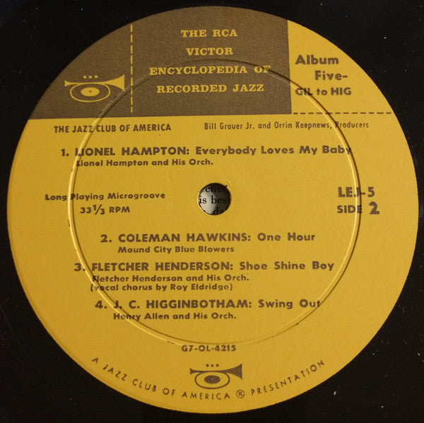 Various - The RCA Victor Encyclopedia Of Recorded Jazz: Album 5 - Gil To Hig - LP