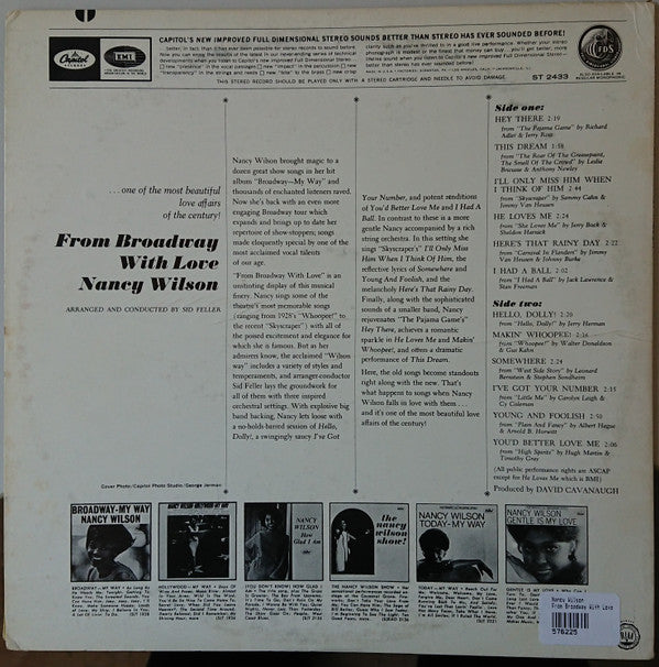 Nancy Wilson - From Broadway With Love - LP