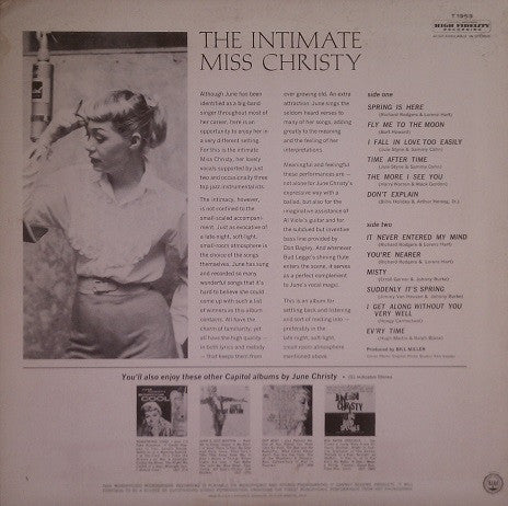 June Christy - The Intimate Miss Christy - LP