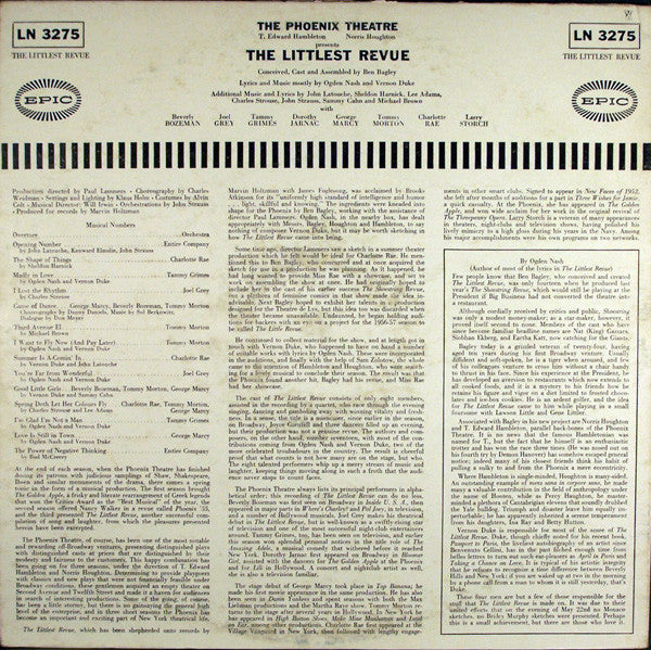 Various - The Littlest Revue (Original Cast Recording) - LP