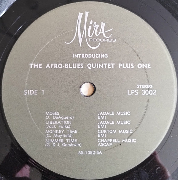 The Afro Blues Quintet Plus One - Introducing - LP