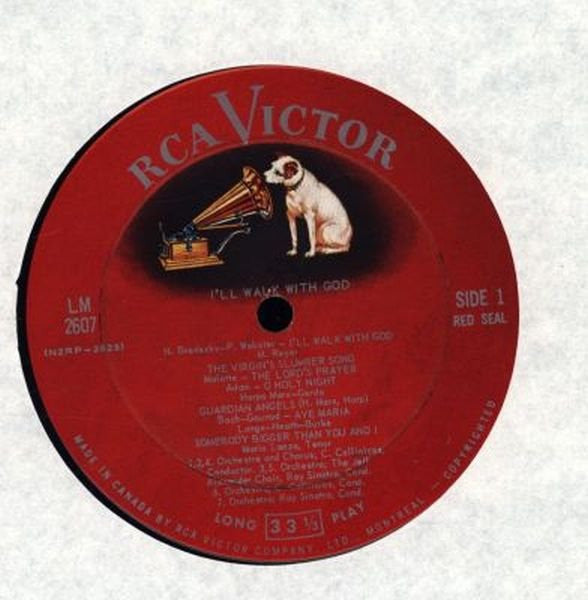 Mario Lanza - I'll Walk With God - LP