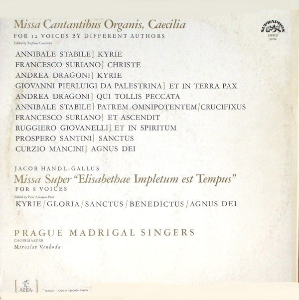 Giovanni Pierluigi da Palestrina, Annibale Stabile, Francesco Suriano, Andrea Dragoni*, Ruggiero Giovanelli*, Prospero Santini, Curzio Mancini, Jacobus Gallus - Missa "Cantantibus Organis" - Missa Super "Elisabethae Impletum Est Tempus" - LP