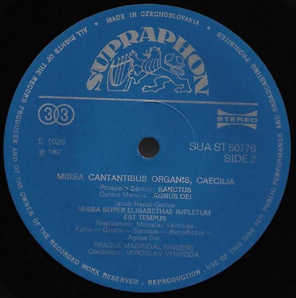 Giovanni Pierluigi da Palestrina, Annibale Stabile, Francesco Suriano, Andrea Dragoni*, Ruggiero Giovanelli*, Prospero Santini, Curzio Mancini, Jacobus Gallus - Missa "Cantantibus Organis" - Missa Super "Elisabethae Impletum Est Tempus" - LP