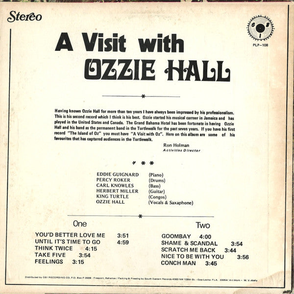 Ozzie Hall - A Visit With Ozzie Hall - LP