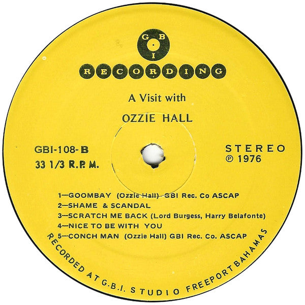 Ozzie Hall - A Visit With Ozzie Hall - LP