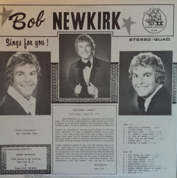 Bob Newkirk - Sings For You - LP