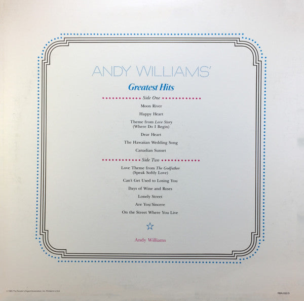 Andy Williams - Greatest Hits - LP