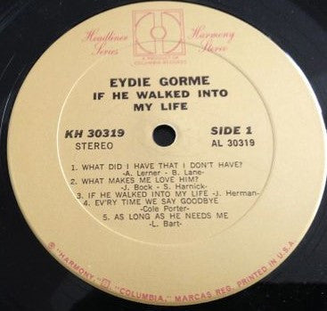Eydie Gorme* - If He Walked Into My Life - LP