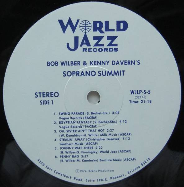 Bob Wilber & Kenny Davern - Soprano Summit - LP