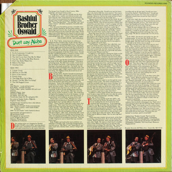 Bashful Brother Oswald - Don't Say Aloha - LP