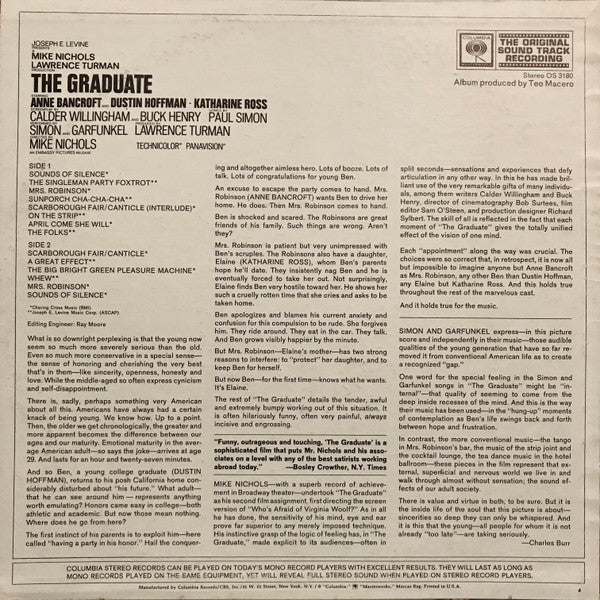 Paul Simon, Simon & Garfunkel, David Grusin* - The Graduate (Original Sound Track Recording) - LP