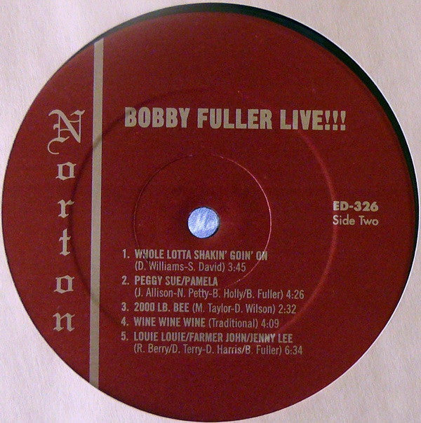 Bobby Fuller - Bobby Fuller Live!!! - LP