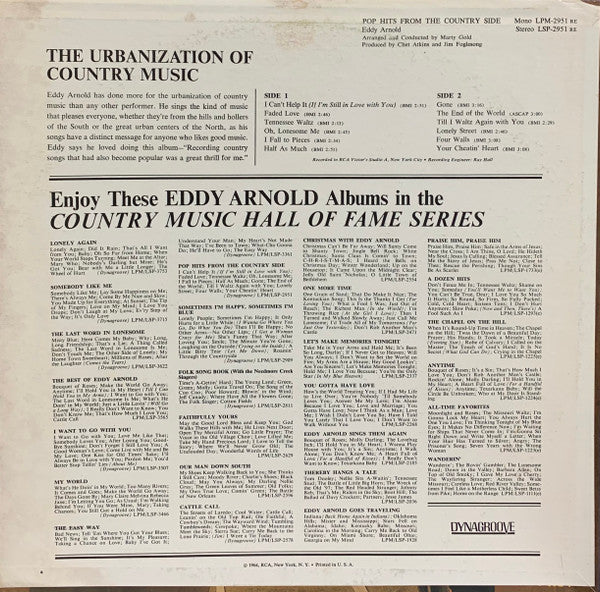 Eddy Arnold - Pop Hits From The Country Side - LP