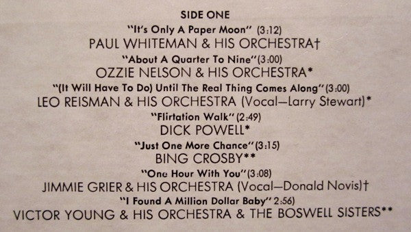 Various - Paper Moon: Original Recordings Featured In The Soundtrack - LP