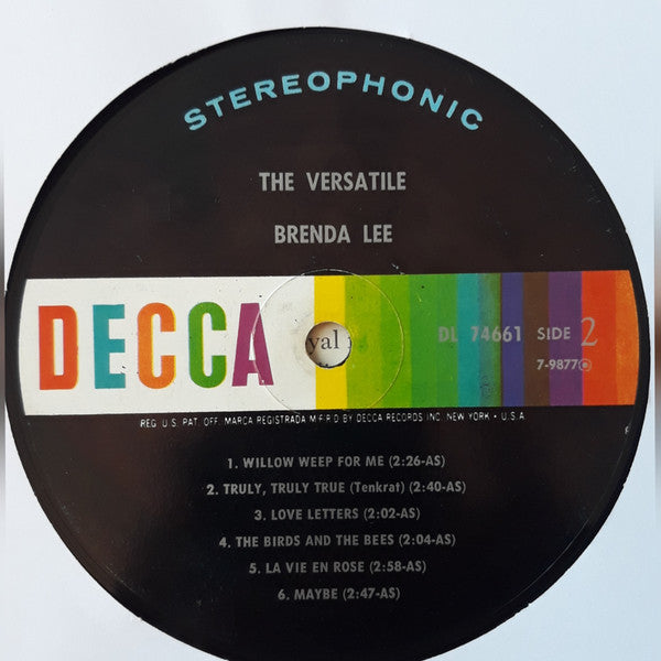Brenda Lee - The Versatile Brenda Lee - LP