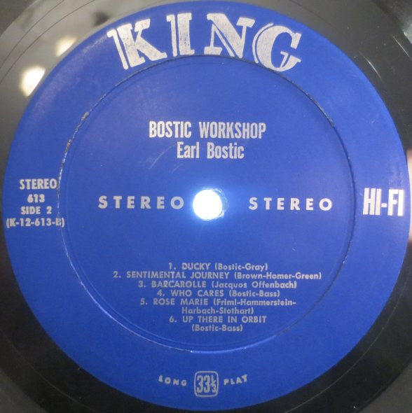 Earl Bostic - Dance Music From The Bostic Workshop - LP