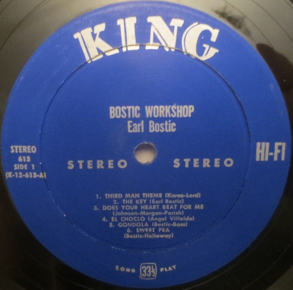 Earl Bostic - Dance Music From The Bostic Workshop - LP