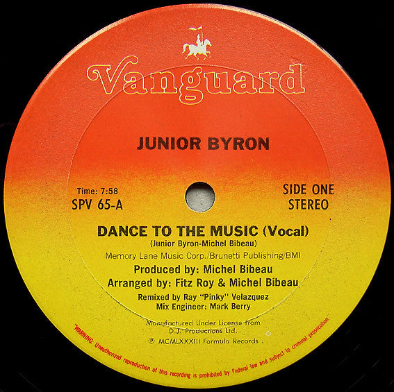 Junior Byron - Dance To The Music - LP