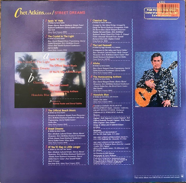 Chet Atkins, C.G.P.* - Street Dreams - LP
