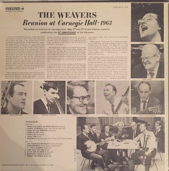 The Weavers - Reunion At Carnegie Hall - 1963 - LP