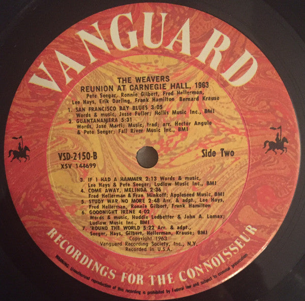 The Weavers - Reunion At Carnegie Hall - 1963 - LP