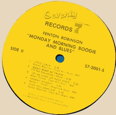 Fenton Robinson - Monday Morning Boogie & Blues - LP