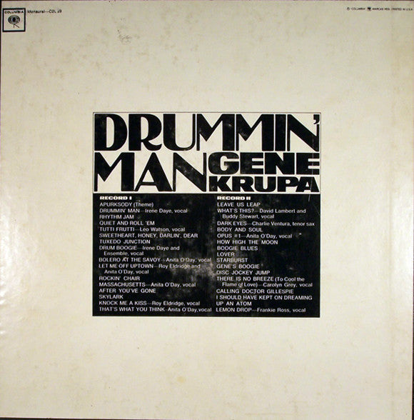 Gene Krupa - Drummin' Man - LP