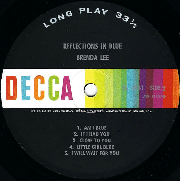Brenda Lee - Reflections In Blue - LP