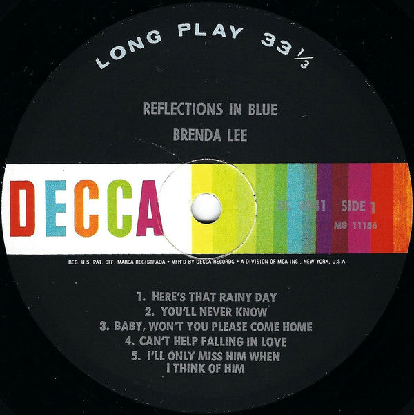 Brenda Lee - Reflections In Blue - LP