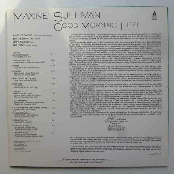 Maxine Sullivan - Good Morning, Life! - LP