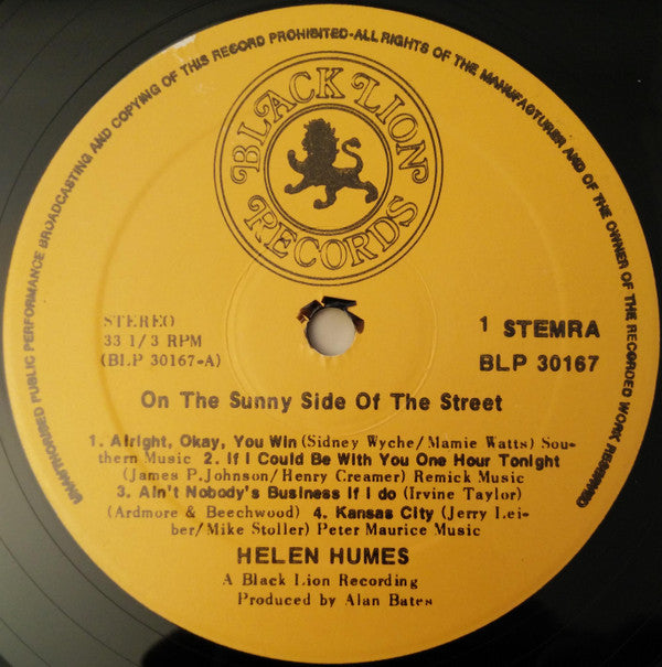 Helen Humes - On The Sunny Side Of The Street - LP