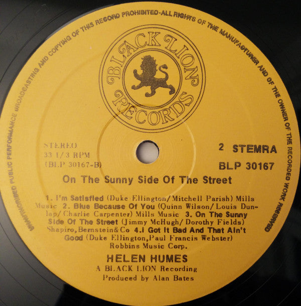 Helen Humes - On The Sunny Side Of The Street - LP