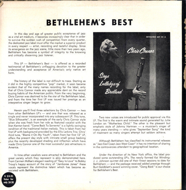 Various - Bethlehem's Best - LP