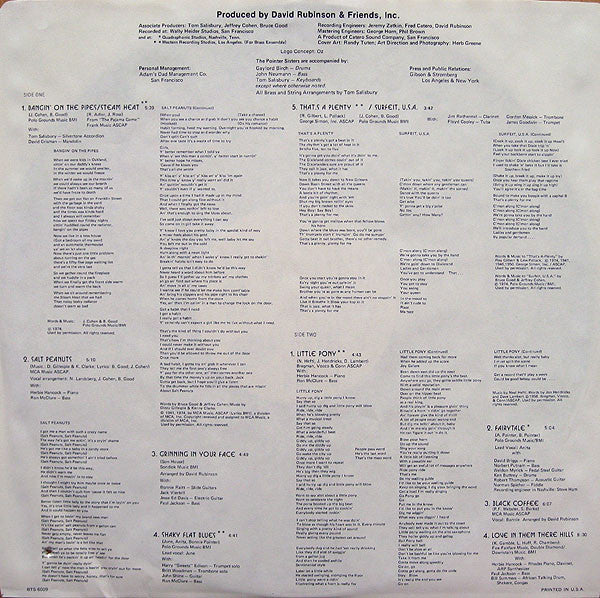 The Pointer Sisters* - That's A Plenty - LP
