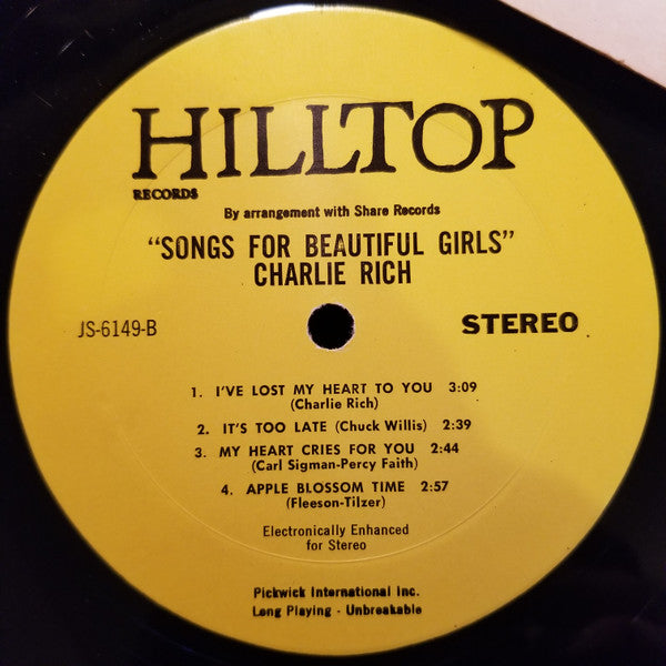 Charlie Rich - Songs For Beautiful Girls - LP