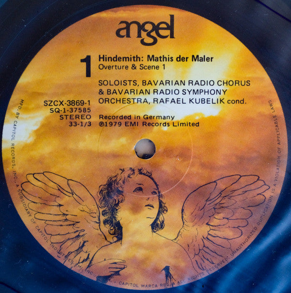 Hindemith*, Dietrich Fischer-Dieskau, James King , Urszula Koszut, Rose Wagemann, William Cochran, Peter Meven, Bavarian Radio Chorus*, Bavarian Radio Symphony Orchestra*, Rafael Kubelik - Mathis Der Maler - LP