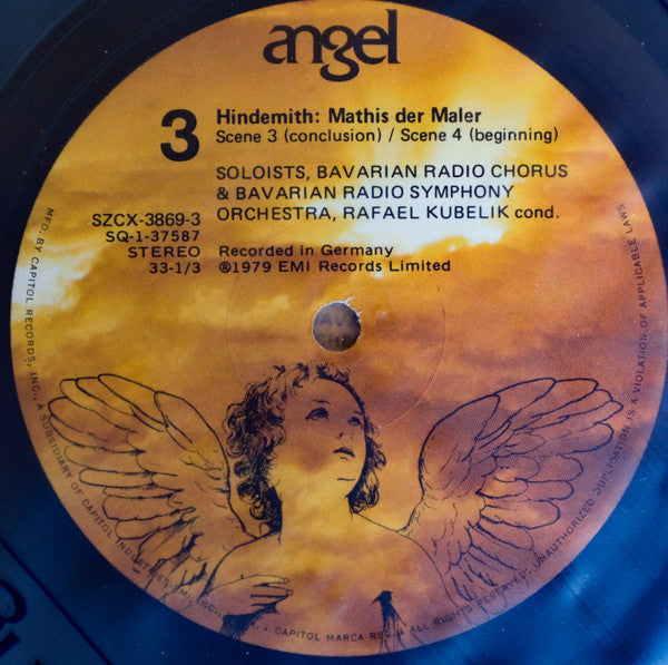 Hindemith*, Dietrich Fischer-Dieskau, James King , Urszula Koszut, Rose Wagemann, William Cochran, Peter Meven, Bavarian Radio Chorus*, Bavarian Radio Symphony Orchestra*, Rafael Kubelik - Mathis Der Maler - LP
