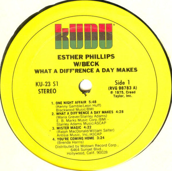 Esther Phillips W/ Beck* - What A Diff'rence A Day Makes - LP