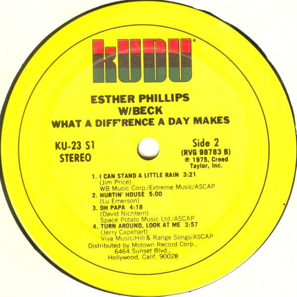 Esther Phillips W/ Beck* - What A Diff'rence A Day Makes - LP