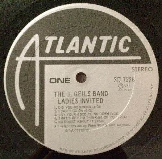 The J. Geils Band - Ladies Invited - LP