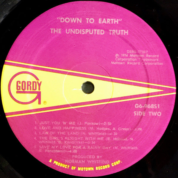 The Undisputed Truth* - Down To Earth - LP