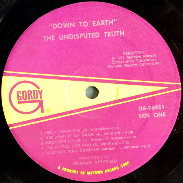 The Undisputed Truth* - Down To Earth - LP