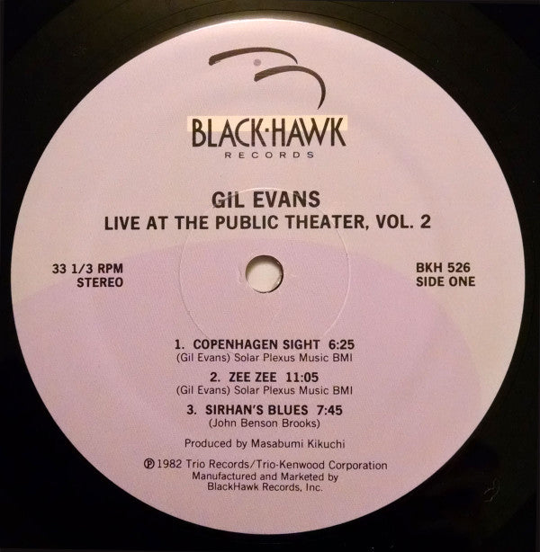 Gil Evans - Live At The Public Theater Vol. 2 (New York 1980) - LP