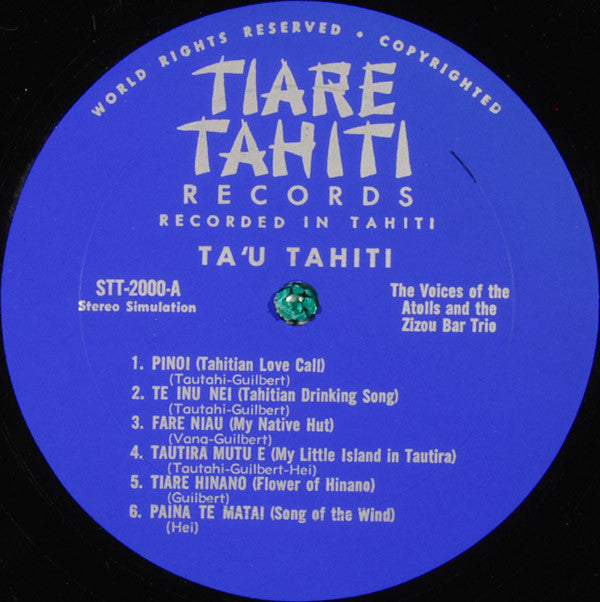 The Voices Of The Atolls And The Zizou Bar Trio - Ta'u Tahiti - LP