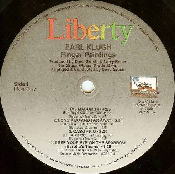 Earl Klugh - Finger Paintings - LP