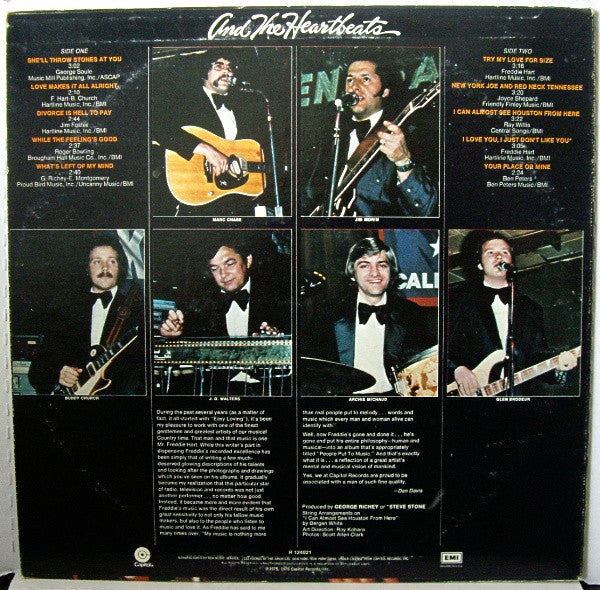 Freddie Hart And The Heartbeats - People Put To Music - LP