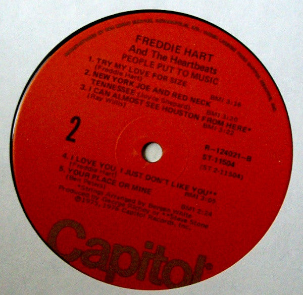 Freddie Hart And The Heartbeats - People Put To Music - LP